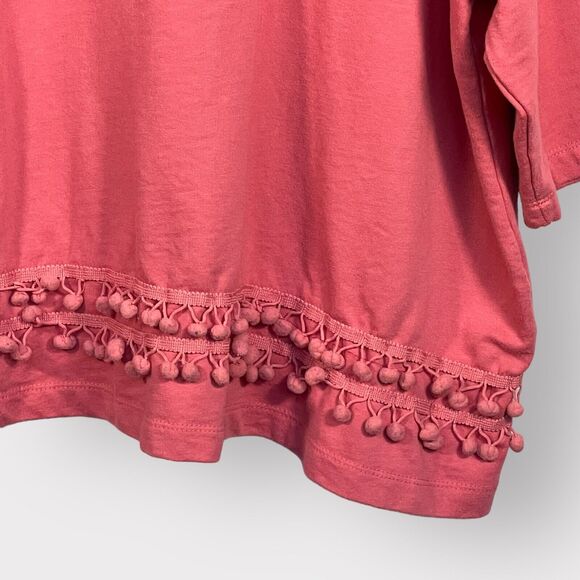 Woman Within T Shirt Women 2X Pink Crewneck Substantial Fabric Stretch P13‎ - Picture 5 of 12